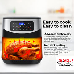 Kitchen Couture Digital 12L Air Fryer - Silver-1889884788303728642