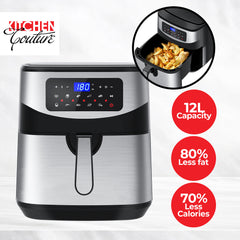 Kitchen Couture Digital 12L Air Fryer - Silver-1889884788303728643
