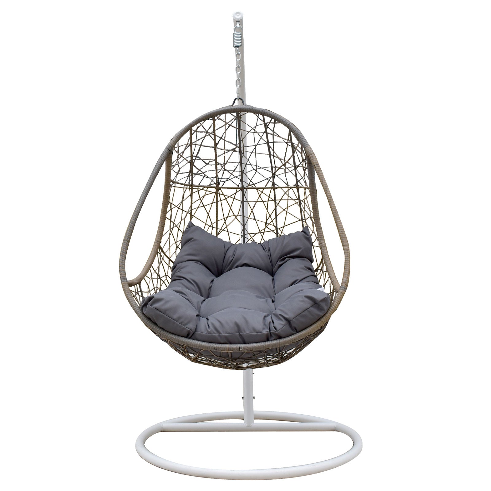 Arcadia Furniture Rocking Egg Chair - Oatmeal and Grey-1899951227630915587