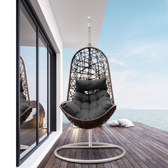 Arcadia Furniture Egg Chair - Oatmeal and Grey-1912714695228395520
