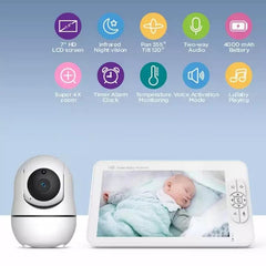Wireless Baby Monitor With 7 Screen Night Vision & Two-Way Intercom-1915196522581069827