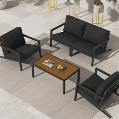 Aidan Garden Furniture Set in Slate Grey ‚� 5 pieces