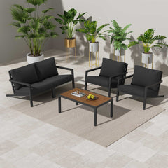 Aidan Garden Furniture Set in Slate Grey ‚� 5 pieces