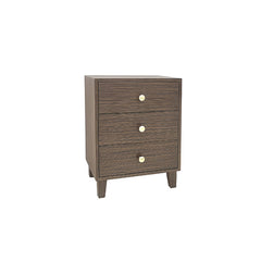 Bedside Table MDF 3 Drawers Side Table Night Stand Storage in Brown Colour