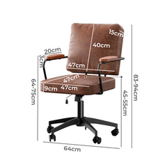 Levede Office Arm Chair Leather Executive Chairs-1910149779292295170