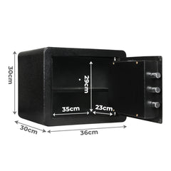 23.3L Digital Security Safe Box Password Key Lock Cash-1910112277307199490