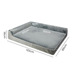 Pawz Orthopedic Dog Bed XXL Grey-1910112254498574338